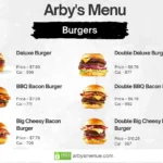 Arby’s Burgers Menu