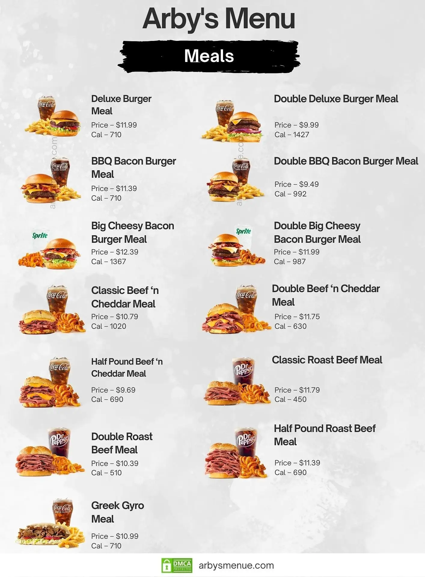 Arby’s Meals Menu