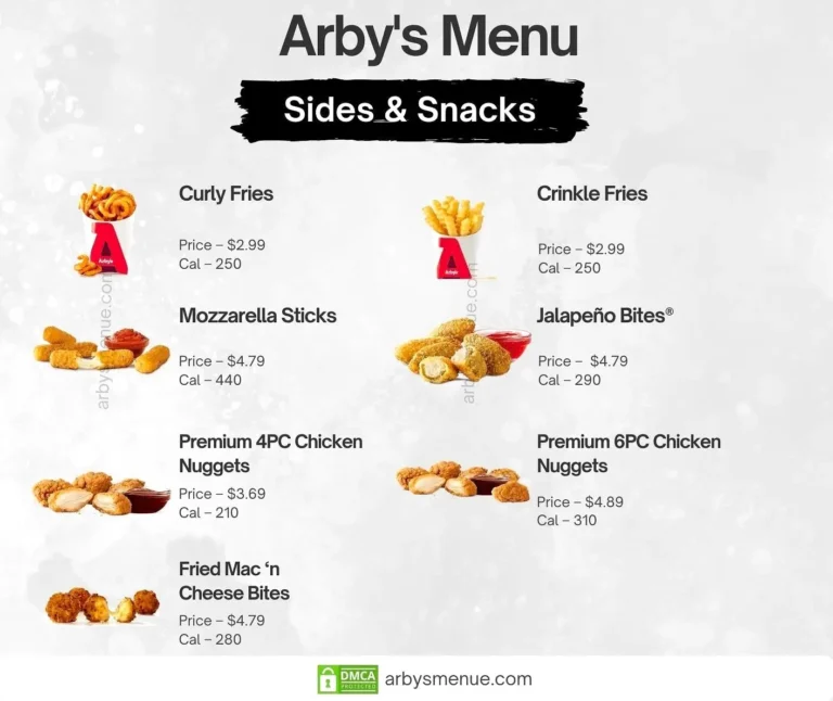 Arby’s Sides Snacks Menu